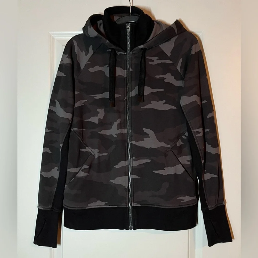 Athleta | Triumph Hoodie Camo Zip Up Jacket Size Small - Picture 2 of 8